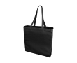 Coloured cotton bags with long handles, 220 g/m² colour black