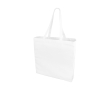 Coloured cotton bags with long handles, 220 g/m² colour white