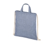 Drawstring bag made from recycled materials, 210 g/m² colour blue