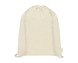 Organic cotton drawstring bag colour natural