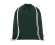 Organic cotton drawstring bag colour dark green