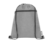 Recycled drawstring backpack with pocket colour grey