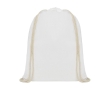 Cotton drawstring backpack, resistant to 5 kg, 140 g/m² colour white