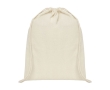 Cotton drawstring backpack, resistant to 5 kg, 140 g/m² colour natural