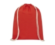 Cotton drawstring backpack, resistant to 5 kg, 140 g/m² colour red