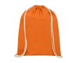 Cotton drawstring backpack, resistant to 5 kg, 140 g/m² colour orange