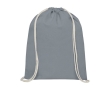 Cotton drawstring backpack, resistant to 5 kg, 140 g/m² colour grey