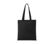 Organic cotton tote bag in colour, 140 g/m² colour black