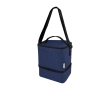 Recycled insulated bag with 2 compartments colour navy-blue