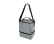 Recycled insulated bag with 2 compartments colour grey