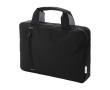 Affordable conference bag with pocket and coloured detail from RPET colour grey
