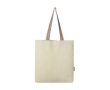 Recycled tote bag with rainbow handles, 180 g/m² colour natural