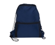 Coloured recycled PET drawstring bag colour navy-blue