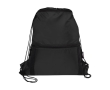 Coloured recycled PET drawstring bag colour black