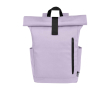 Water-resistant roll-top laptop backpack, recycled polyester 15.6\" colour lilac