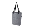 Recycled felt shopping bag with wide base colour grey