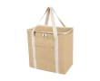 Large jute insulated bag with front pocket, 300 g/m² colour natural