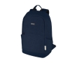 Anti-theft recycled material backpack for laptops with pockets, 15.6'' colour navy-blue