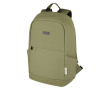 Anti-theft recycled material backpack for laptops with pockets, 15.6'' colour green