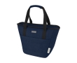 Insulated bag made of recycled material with comfortable handles colour navy-blue