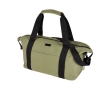 Recycled cotton sports bag with trolley strap colour green