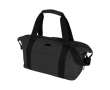 Recycled cotton sports bag with trolley strap colour black