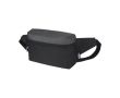 Waterproof recycled polyester waist bag with interior pocket colour black