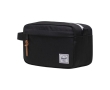 Recycled Herschel Chapter toiletry bag with front pocket and handle colour black
