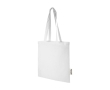Recycled cotton GRS bag with long handles, 140 g/m² colour white