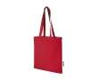 Recycled cotton GRS bag with long handles, 140 g/m² colour red