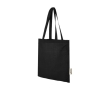 Recycled cotton GRS bag with long handles, 140 g/m² colour black