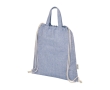 Recycled cotton bag with drawstring closure, 150 g/m² colour marbled blue