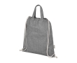 Recycled cotton bag with drawstring closure, 150 g/m² colour black