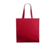 Recycled cotton shopping bag with short handles, 220 g/m² colour red