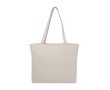 XL recycled cotton bag with zipper and pocket, 500 g/m² colour ivory