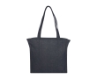 XL recycled cotton bag with zipper and pocket, 500 g/m² colour denim blue