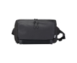 Recycled polyester crossbody bag with mesh compartments colour black
