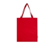Recycled cotton shopping bag with long handles, 140 g/m² colour red