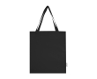 Recycled cotton shopping bag with long handles, 140 g/m² colour black