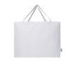 Recycled cotton bag with a large main compartment, 220 g/m² colour white