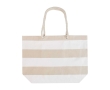 Recycled cotton beach bag with rope handles, 270 g/m2 colour white