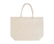 Recycled cotton beach bag with rope handles, 270 g/m2 colour natural
