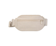 Recycled material shoulder bag, large main pocket colour ivory