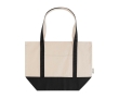 Multi-purpose recycled cotton bag with double handles, 320 g/m2 colour black