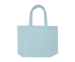 Beach tote bag, soft finish, large compartment colour pastel blue