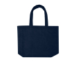 Beach tote bag, soft finish, large compartment colour navy-blue