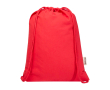Recycled cotton and RPET drawstring backpack, 5L, 140 g/m2 colour red
