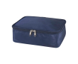 Recycled polyester make-up organiser bag with zip colour navy-blue