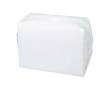 Recycled polyester travel toiletry bag with handle and zip colour off white