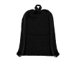Recycled sherpa drawstring backpack, front pocket, 9L colour black